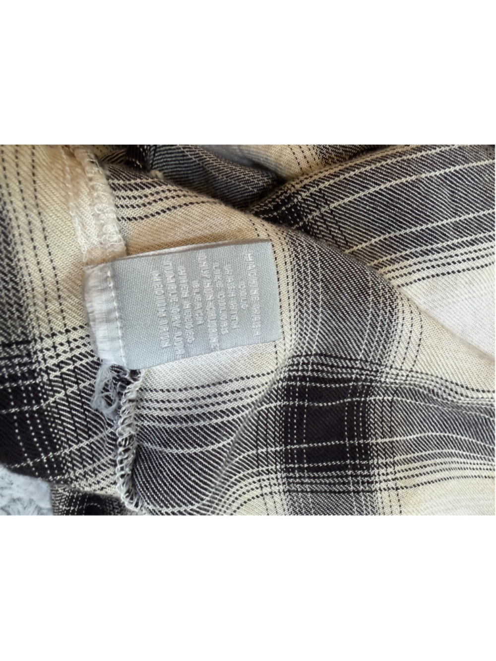 Heart N Crush Women's Black/White Plaid Collared Woven Cotton Button-Up 1X - Picture 7 of 8